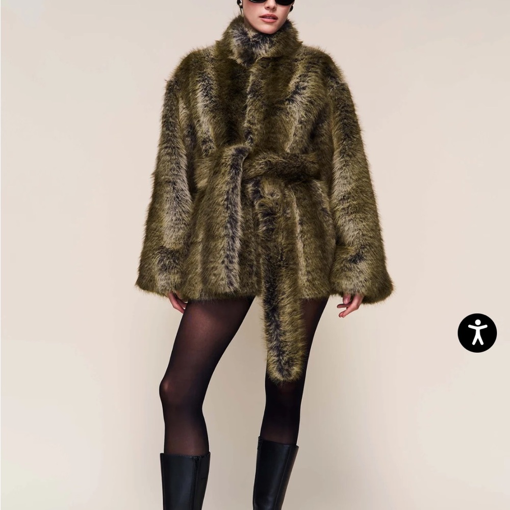 danielle guizio monroe faux fur coat